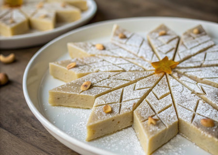 Millefeuille, traditional French dessert made with condensed milk and nutsの写真素材