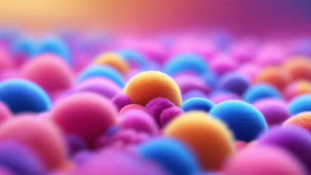 3d rendering of abstract background with colorful balls. 3d illustration