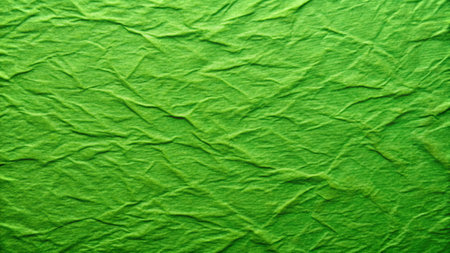 Green crumpled paper as a background. Texture of crumpled paper.の写真素材