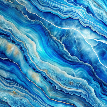 Blue agate marble texture background. Detailed structure of marble in natural pattern.