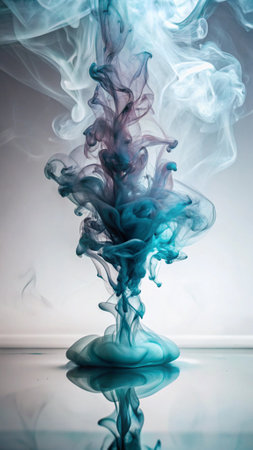 Colorful cloud of ink in water on a white background. Abstract background.の写真素材