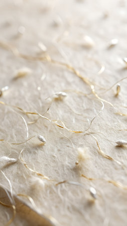 White woolen fabric, close-up, macro, selective focusの写真素材