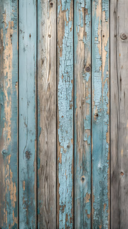Old blue painted wooden wall texture background. Abstract grunge background.の写真素材