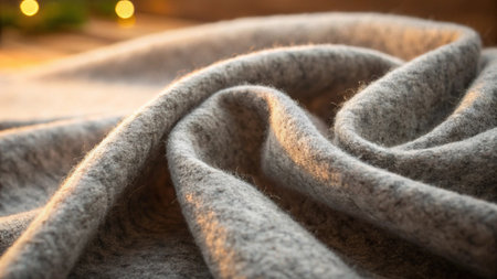 Woolen fabric as background, closeup view. Winter clothesの写真素材