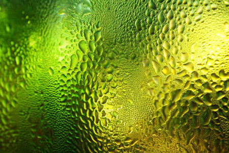 Drops of water on the glass as a background. Close-upの写真素材