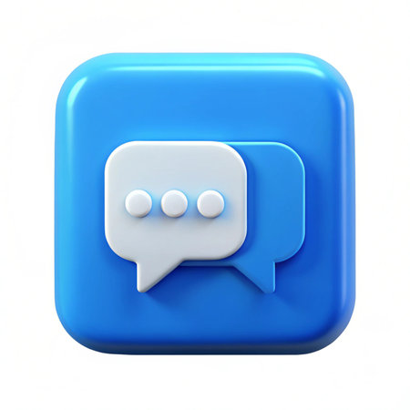 Speech bubble icon on a white background. 3d rendering.の写真素材