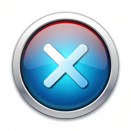 Cancel button on a white background. Vector illustration. Eps 10.