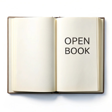 Open book on white background. Open book isolated on white background.の写真素材