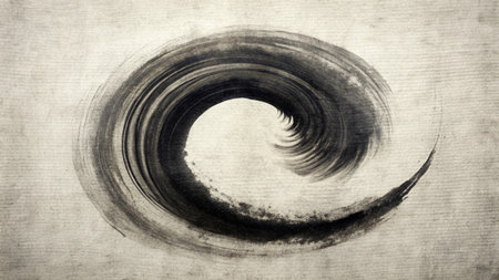 abstract black watercolor on paper texture can use as background or wallpaperの写真素材