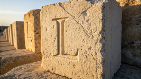 Ruins of the ancient city of Chersonese, Sevastopol, Crimeaの写真素材