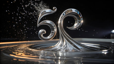 Water Splash. Splash effect after a water drop collision with water.の写真素材