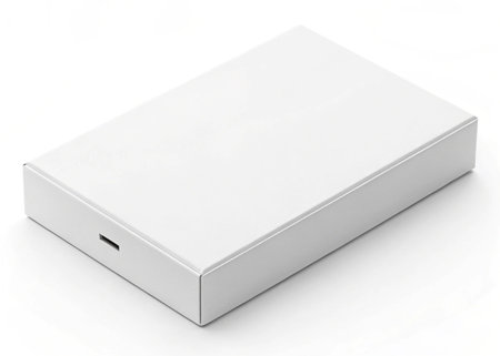 White box isolated on a white background. 3d render image.