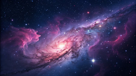 Nebula and stars in deep space. Elements of this image furnished by NASAの写真素材