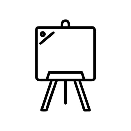Easel icon vector isolated on white background, Easel transparent sign, linear symbol and stroke design elements in outline styleのイラスト素材