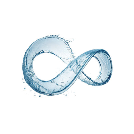 Water splash isolated on white background with clipping path. Blue water wave.