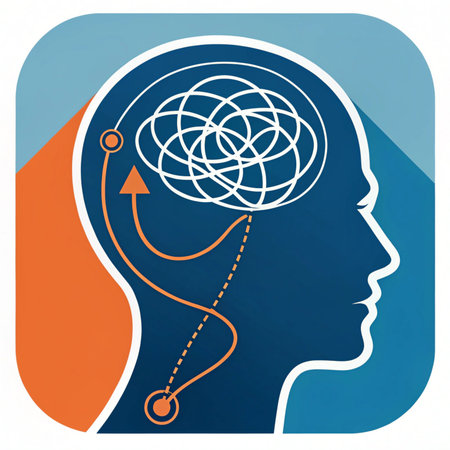 Human head with brain and atom icon, vector illustration eps10