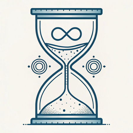 Hourglass icon, linear design, vector illustration eps 10.