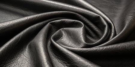 a close up shot of black leather texture, perfect for backgrounds and designs 83 char