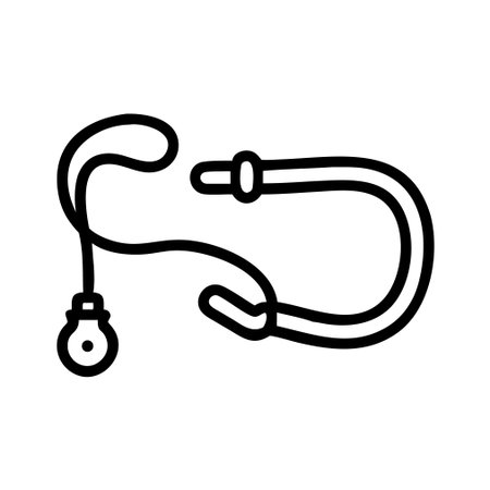 Pet lead icon vector. A thin line sign. Isolated contour symbol illustrationのイラスト素材