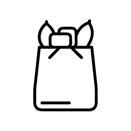 trash bag icon vector. trash bag sign. isolated contour symbol illustrationのイラスト素材