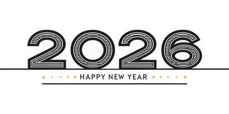 celebrate new year with this greeting card for the year 2026