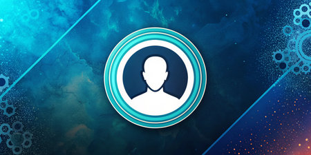 User profile icon on abstract background. Vector illustration. Eps 10.の写真素材