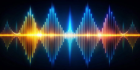 Sound wave background. Audio equalizer technology. Vector illustration EPS10