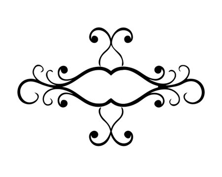 decorative frame victorian line style icon design of Decorative element theme Vector illustrationのイラスト素材
