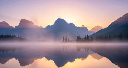 Panoramic view of Grand Teton National Park, Wyoming, USAの写真素材