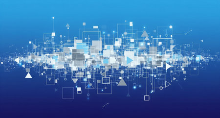 Abstract digital technology background. Futuristic user interface. Vector illustration.の写真素材