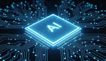 AI artificial intelligence (AI) concept. Abstract 3d rendering illustration
