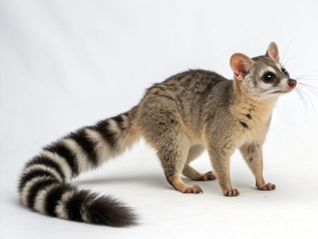 Sugar glider - Petaurus breviceps in front of a white background