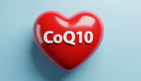 a red heart with coq written on it over a light blue background is a great art design for your needs todayの写真素材