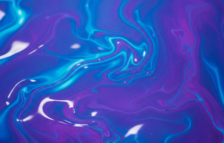 a vibrant abstract fluid art background with blue and purple swirls design.の写真素材