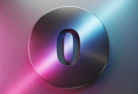 Number 0 on a CD or DVD disk. 3D illustration.の写真素材