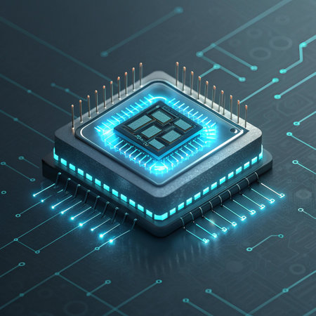 Circuit board on a technological background. 3d rendering, 3d illustration.