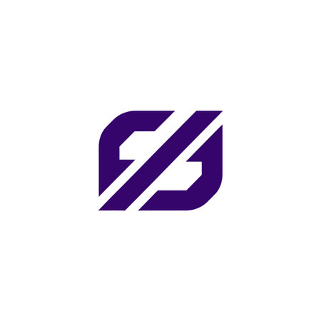 Minimalist purple initial S  icon creative monogram vector illustration for professional branding...