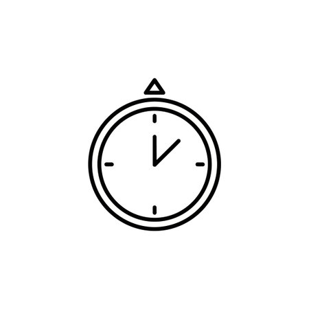 Abstract clock face on white background, minimalist design, clean lines, represents time passing,...