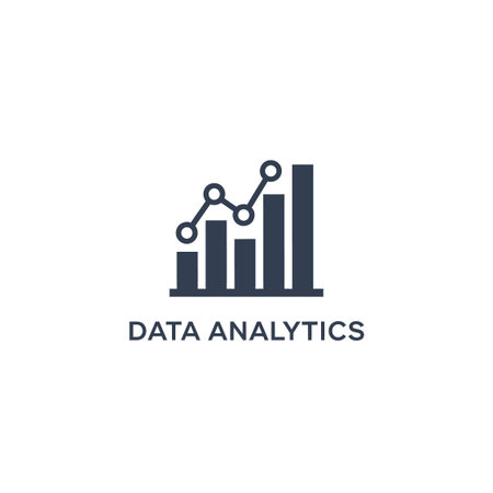 Infographic style  in dark gray showing five vertical bars overlaid with a connecting dot trend line