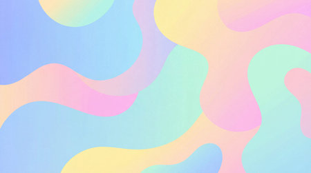 Dreamy, colorful backdrop featuring smooth, flowing lines and a harmonious blend of light, gentle...