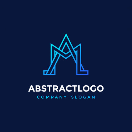 AM initial letters brand identity logo icon vector.のイラスト素材