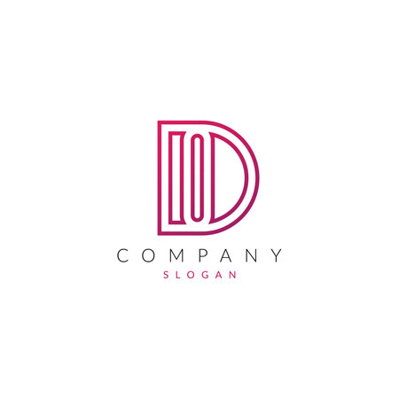 Creative and Modern D Letter logo Icon vector element Shapeのイラスト素材