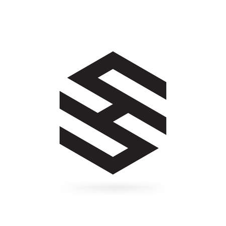 Creative and modern letter H logo Icon design Vector templateのイラスト素材