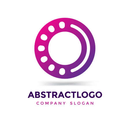 abstract Letter O Logo Icon Design Template. modern Connection Circle vectorのイラスト素材