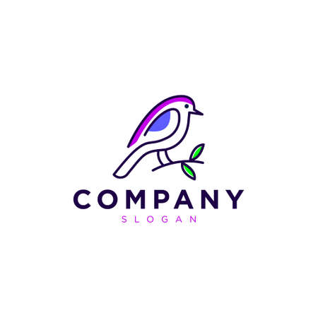 Colorful Bird Logo concept icon.のイラスト素材