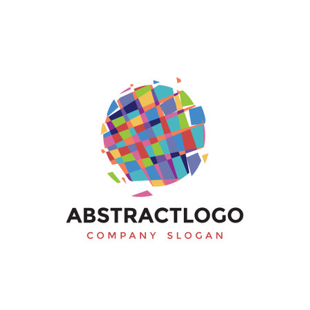 modern colorful abstract circle shape logo mark vector.のイラスト素材