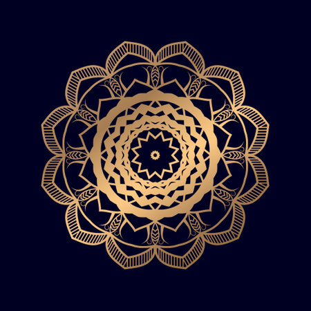 Golden arabic islamic mandala backgroundのイラスト素材