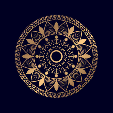 Beautiful floral decorative mandala design backgroundのイラスト素材