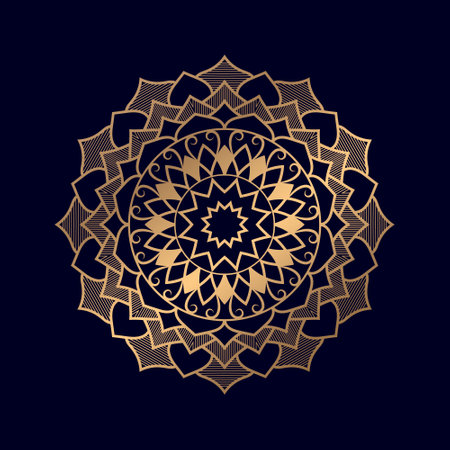 Luxury golden arabesque pattern mandala background designのイラスト素材