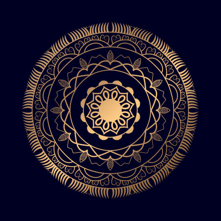 Premium mandala Vector with Luxury golden islamic patternのイラスト素材